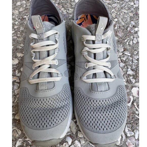 Olukai Huia Gray Mesh Sneakers Women’s 7.5 — Lightweight Everyday Comfort Shoe - Picture 4 of 7